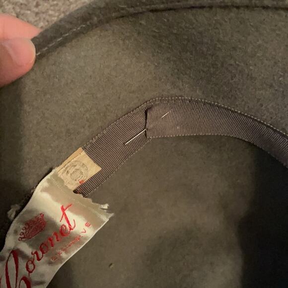 Vtg 20s gray cloche hat flapper 60s repro - Picture 11 of 14